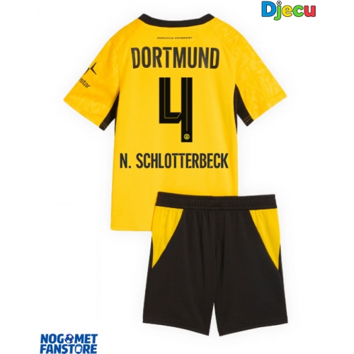 Borussia Dortmund Nico Schlotterbeck #4 Domaci Dres za djecu 2026-27 Kratak Rukav (+ Kratke hlače)
